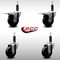Service Caster 3.5'' SS Phenolic Swivel 1'' Expand Stem Caster Set 2 Total Lock Brakes, 4PK SCC-SSEXTTL20S3514-PHS-2-S-2-1 - alternate 2